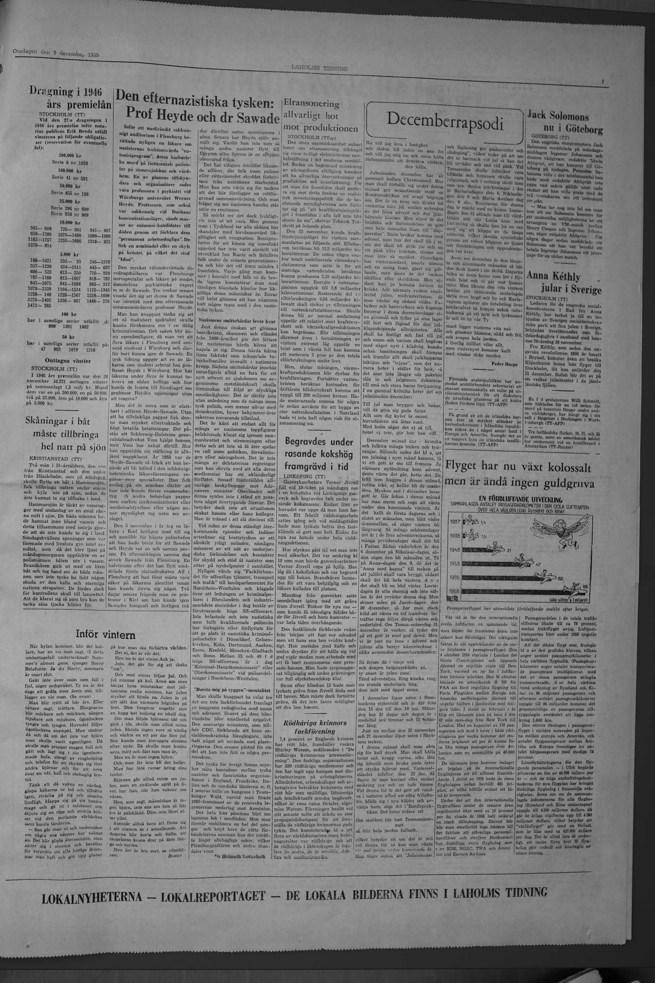 Laholms Tidning Onsdag 9 december 1959, sida 7