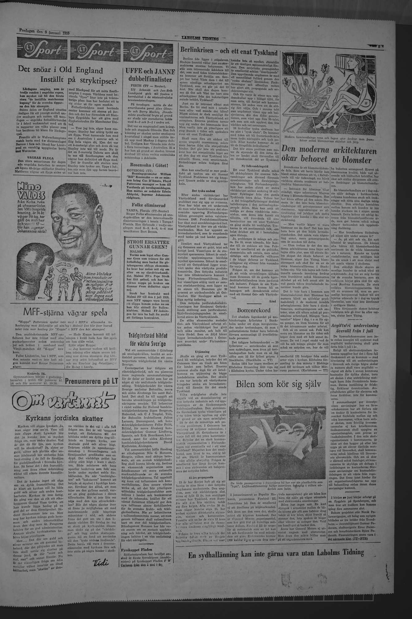 Laholms Tidning Fredag 9 januari 1959, sida 5