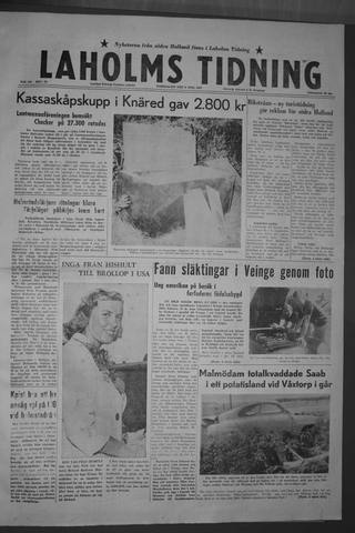 Förstasidan, Torsdag 9 juli 1959