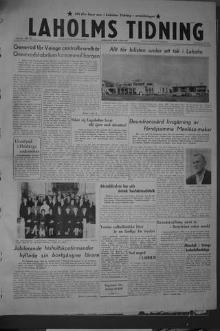 Förstasidan, Lördag 9 maj 1959