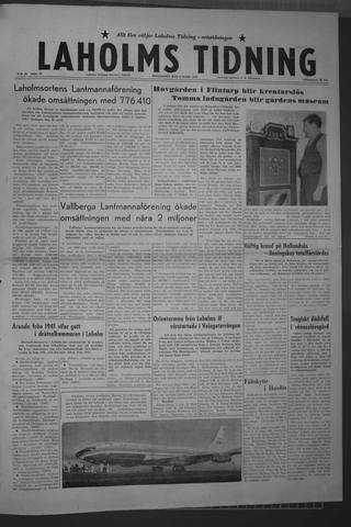 Förstasidan, Måndag 9 mars 1959