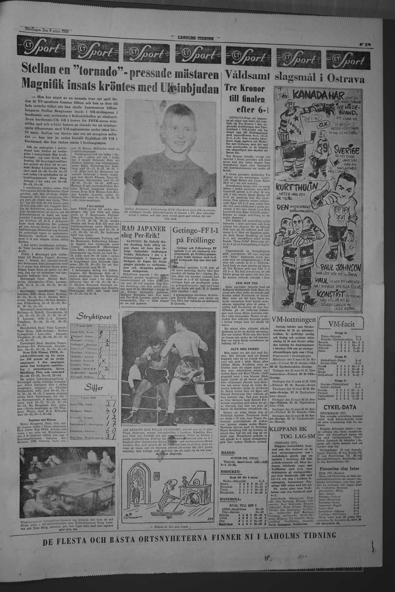 Laholms Tidning Måndag 9 mars 1959, sida 5