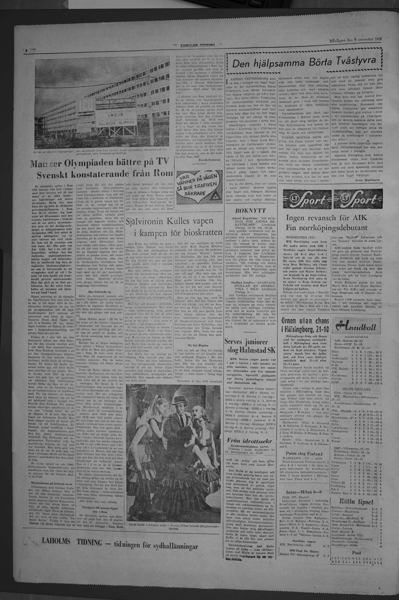 Laholms Tidning Måndag 9 november 1959, sida 4