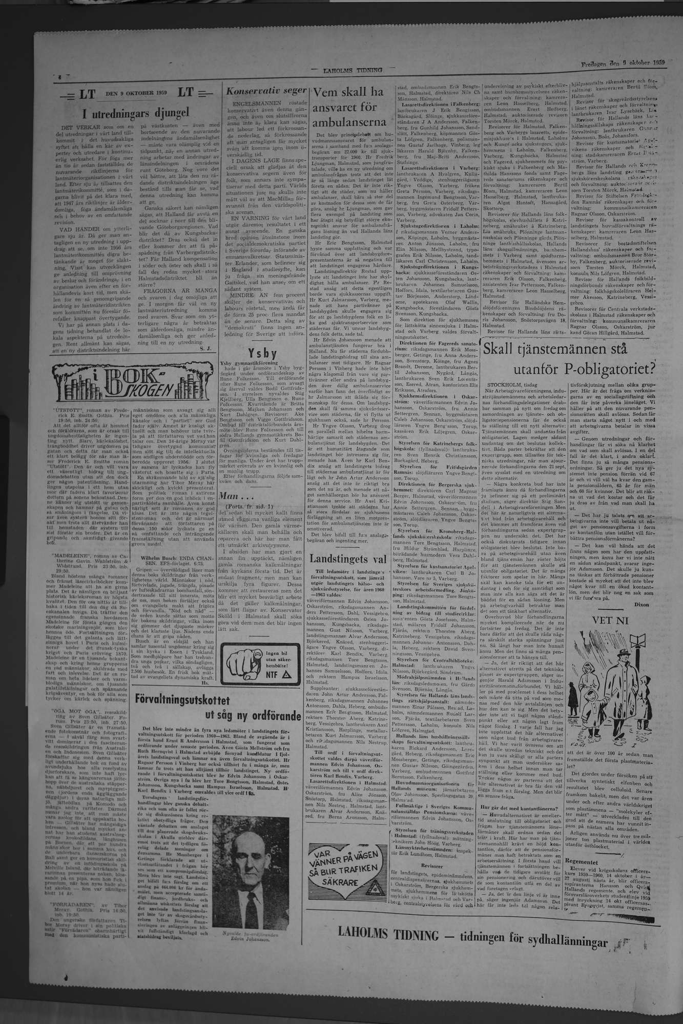 Laholms Tidning Fredag 9 oktober 1959, sida 4
