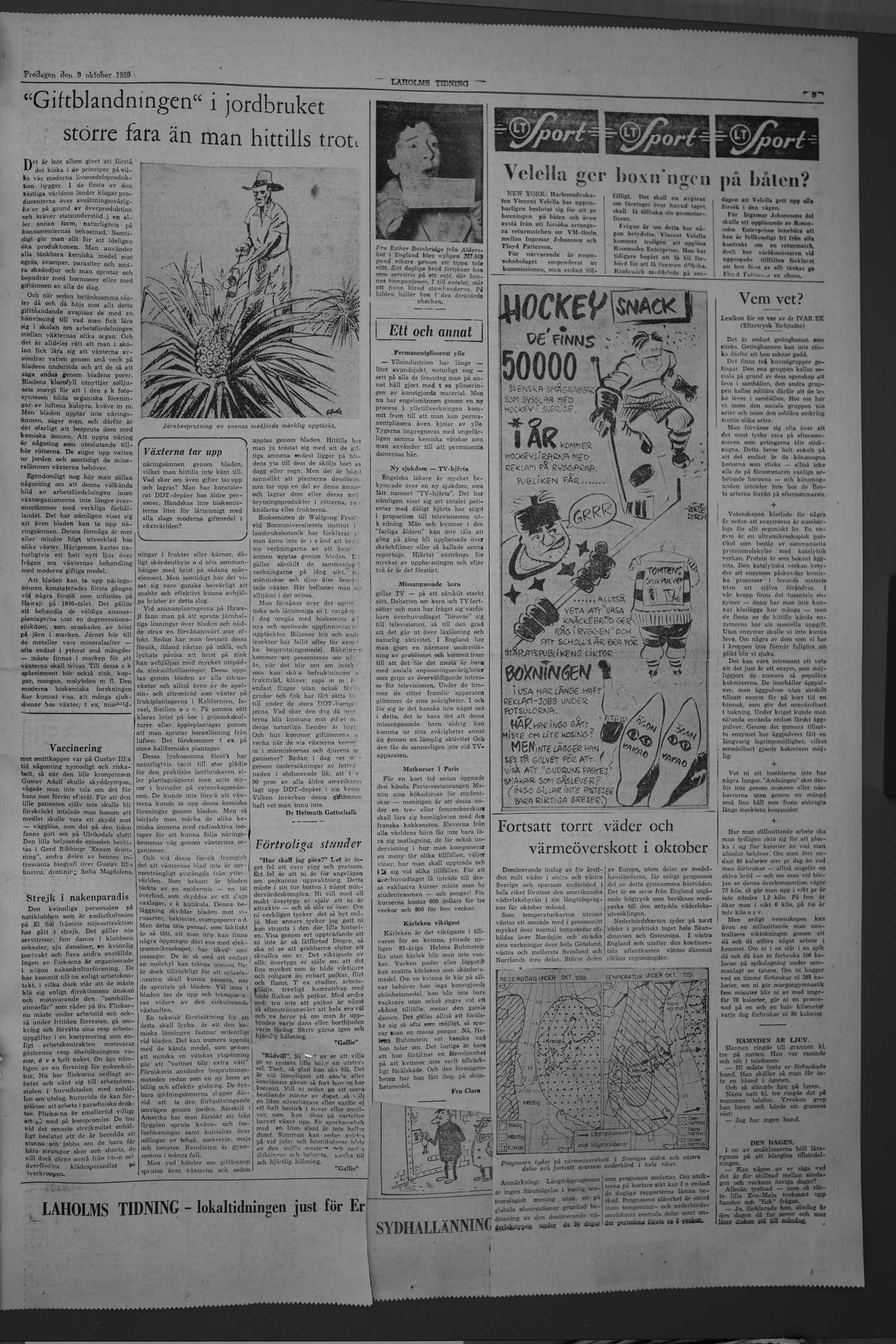 Laholms Tidning Fredag 9 oktober 1959, sida 5