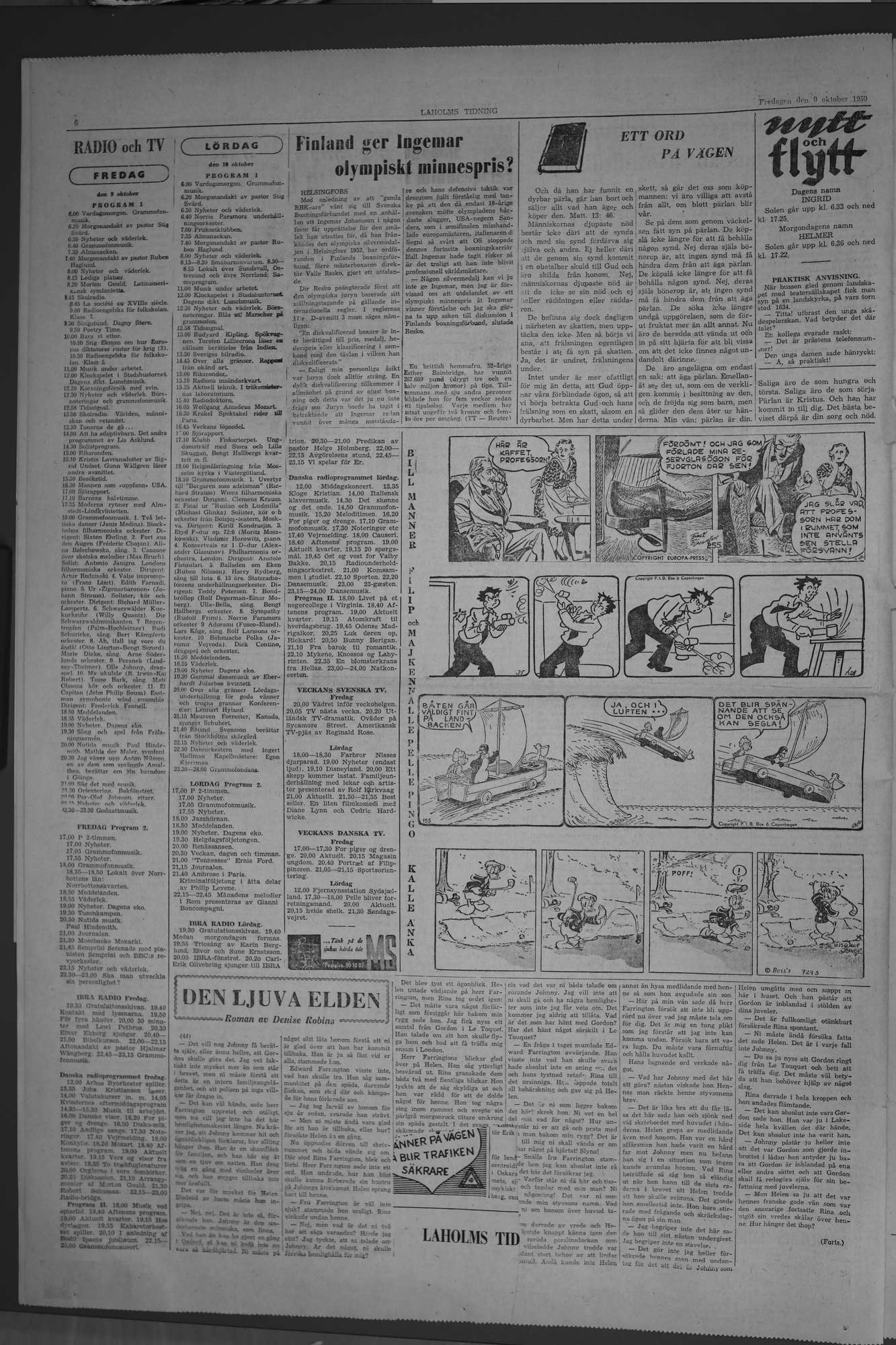 Laholms Tidning Fredag 9 oktober 1959, sida 6