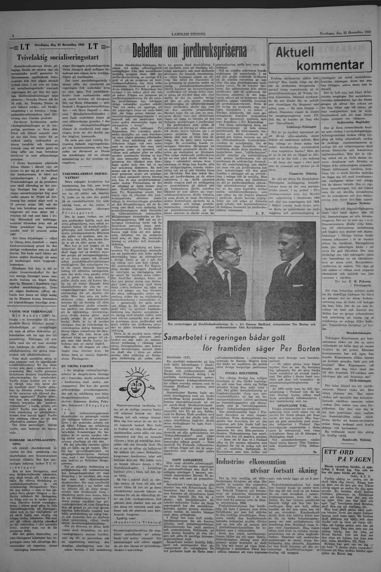 Laholms Tidning Onsdag 22 december 1965, sida 4