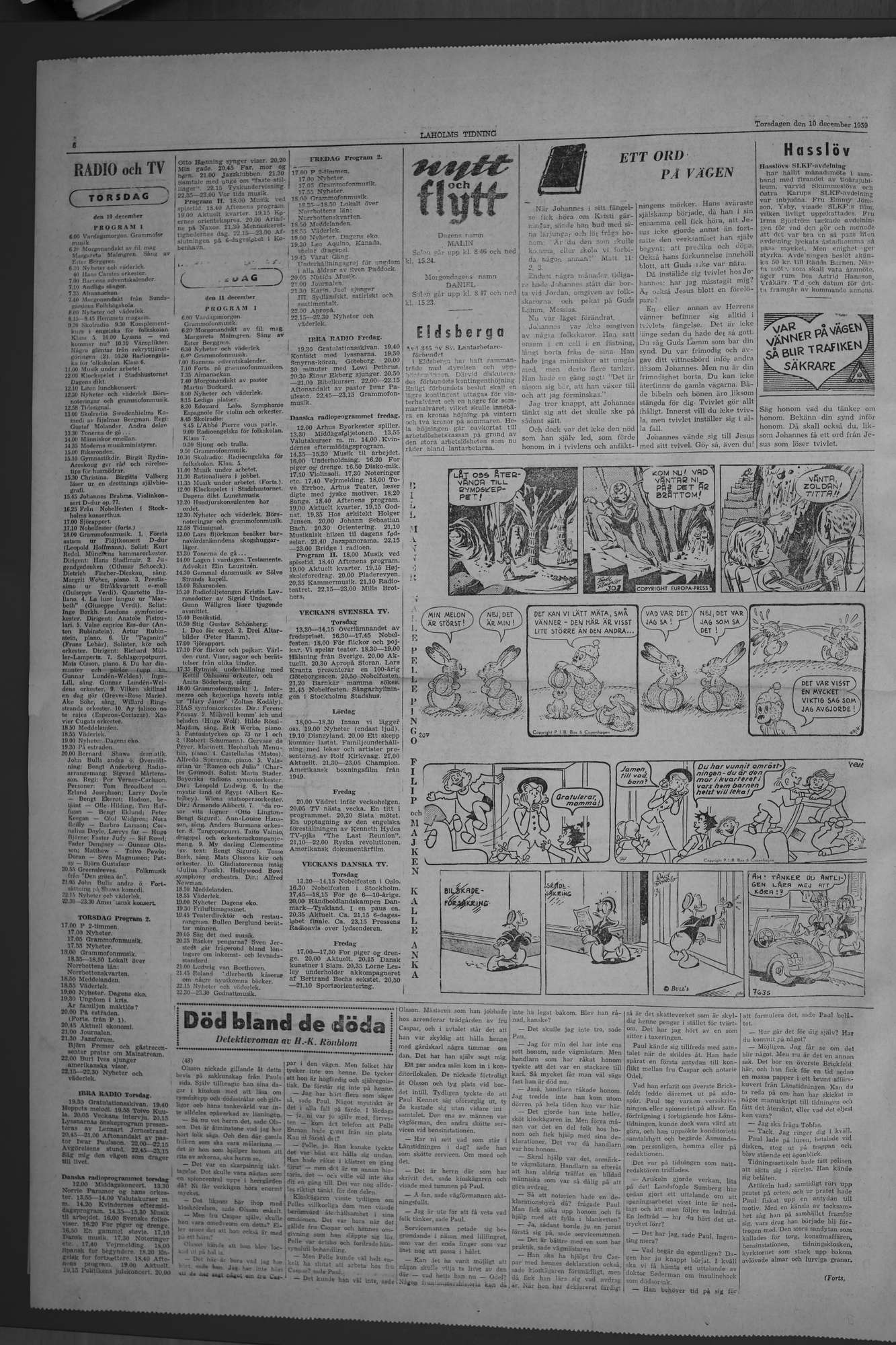 Laholms Tidning Torsdag 10 december 1959, sida 6