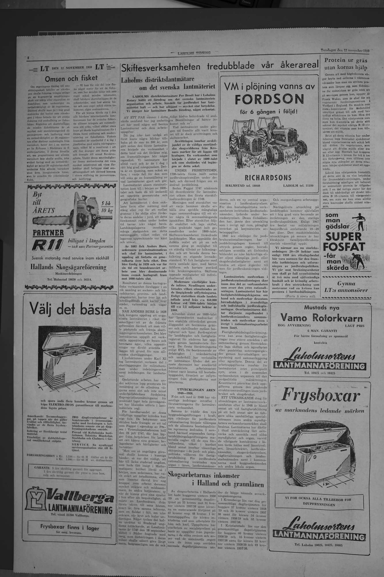 Laholms Tidning Torsdag 12 november 1959, sida 4