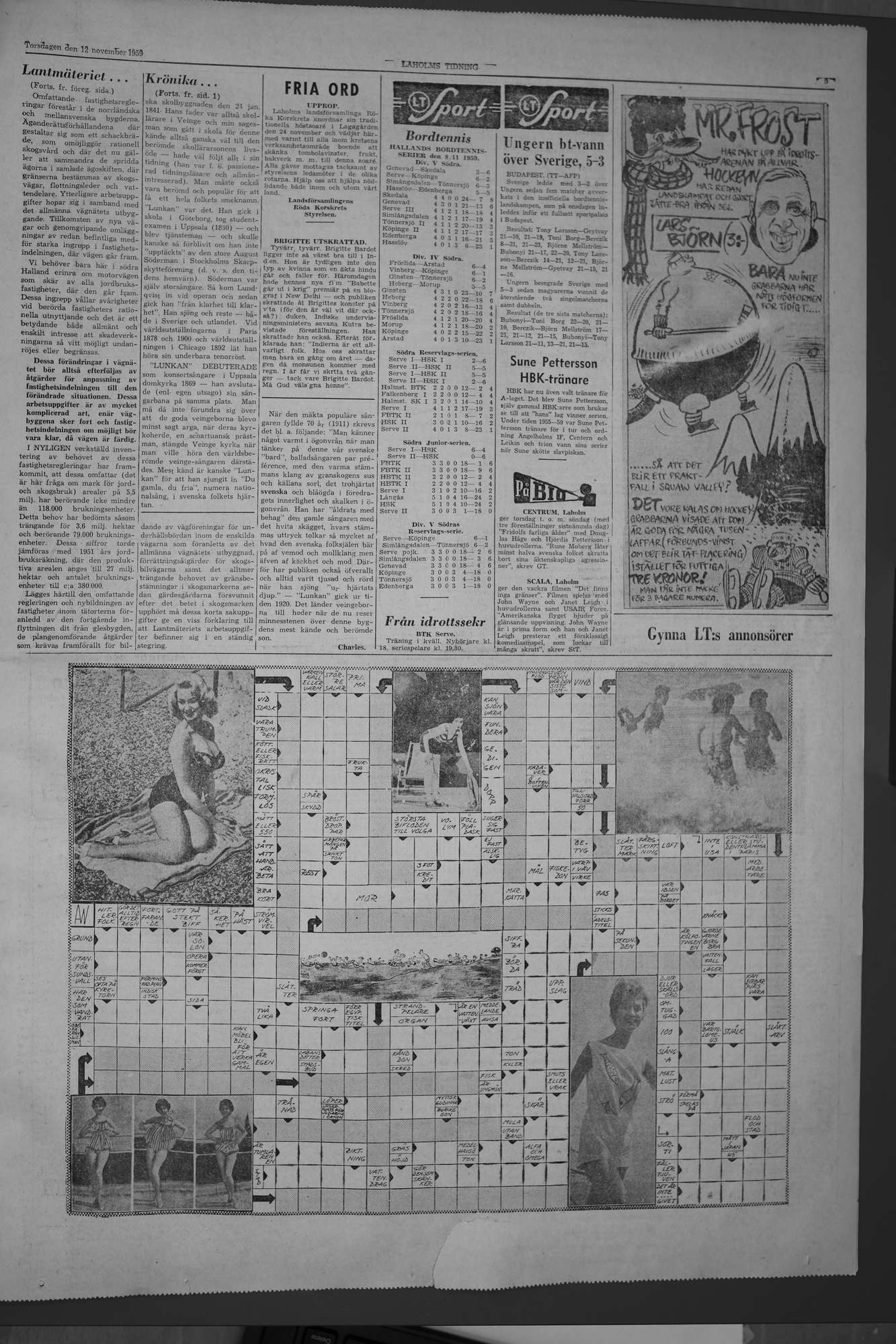 Laholms Tidning Torsdag 12 november 1959, sida 5
