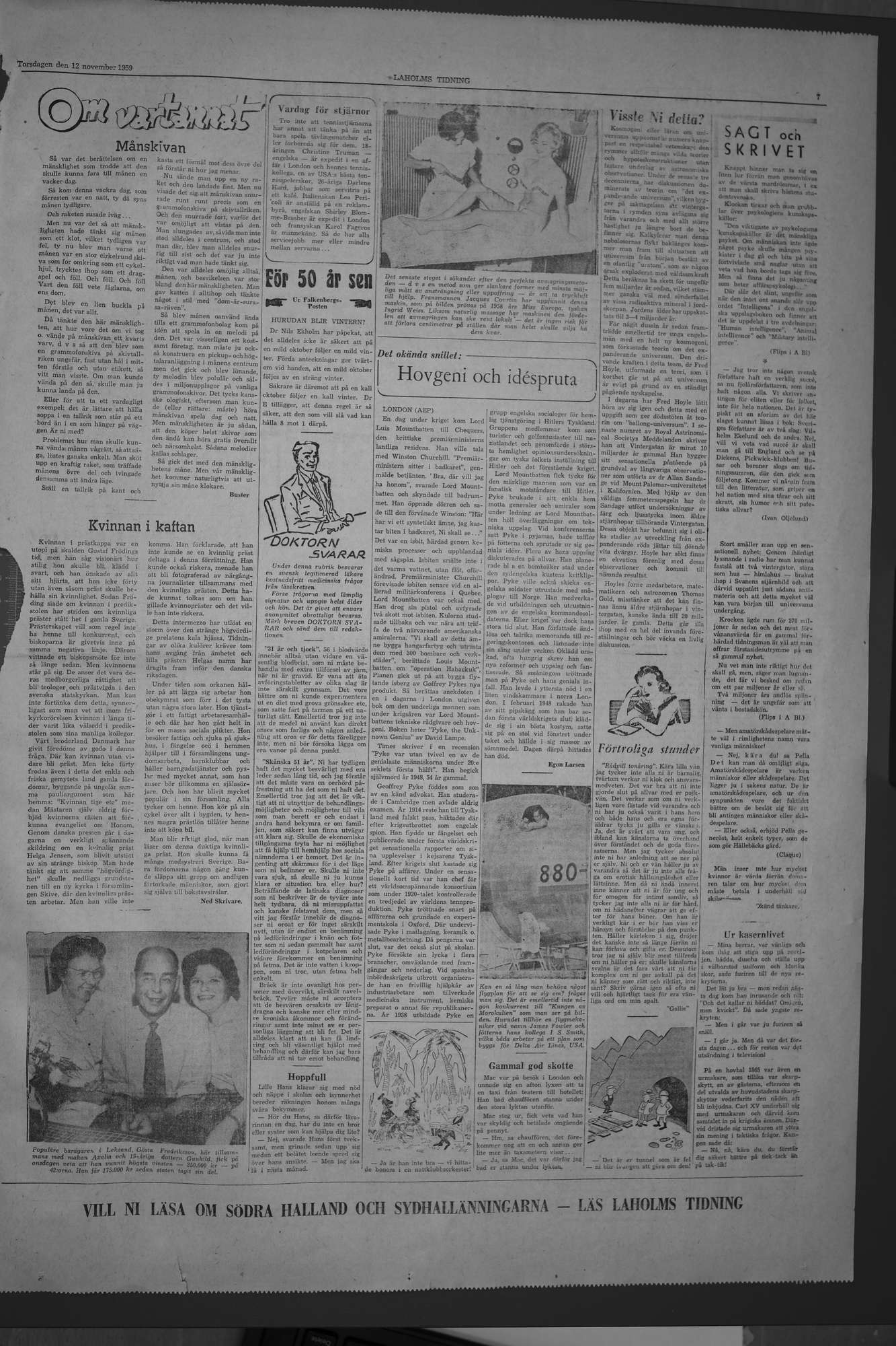 Laholms Tidning Torsdag 12 november 1959, sida 7