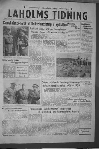 Förstasidan, Lördag 12 september 1959