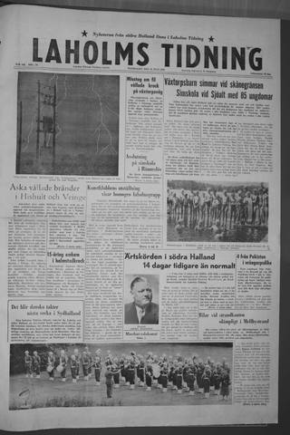 Förstasidan, Måndag 13 juli 1959