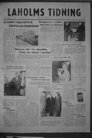 Förstasidan, Måndag 10 oktober 1960