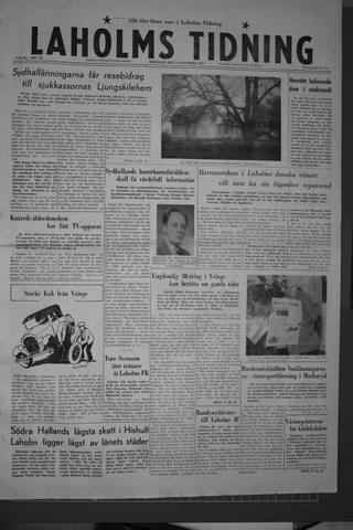Förstasidan, Fredag 13 november 1959