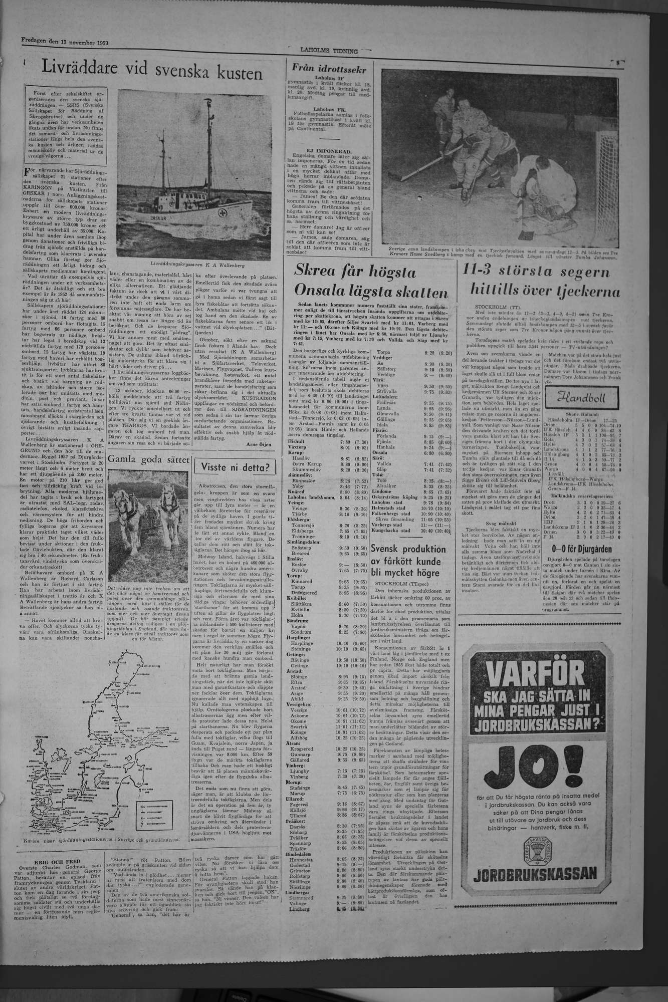Laholms Tidning Fredag 13 november 1959, sida 5