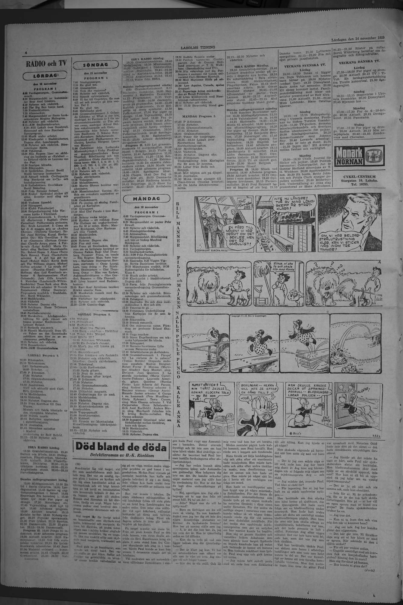 Laholms Tidning Lördag 14 november 1959, sida 6