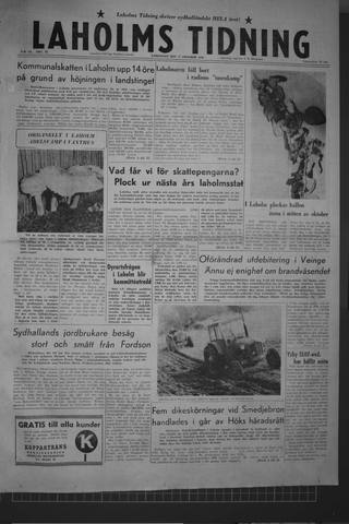Förstasidan, Lördag 17 oktober 1959