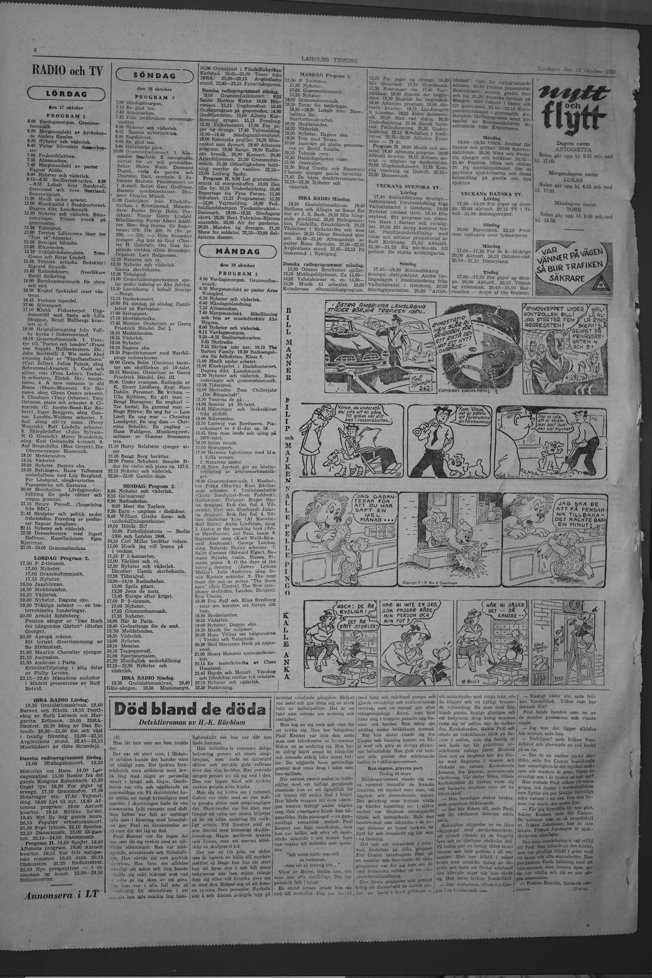 Laholms Tidning Lördag 17 oktober 1959, sida 6