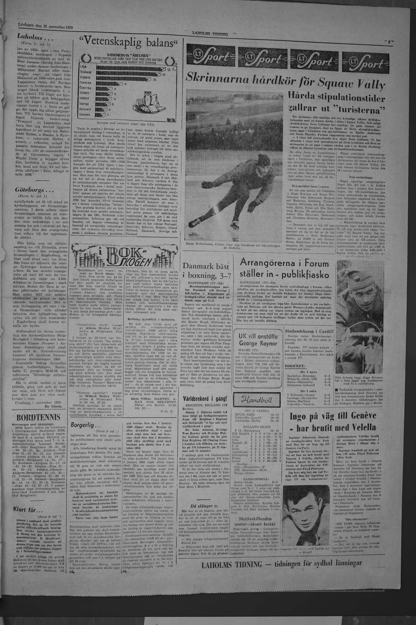 Laholms Tidning Lördag 21 november 1959, sida 5