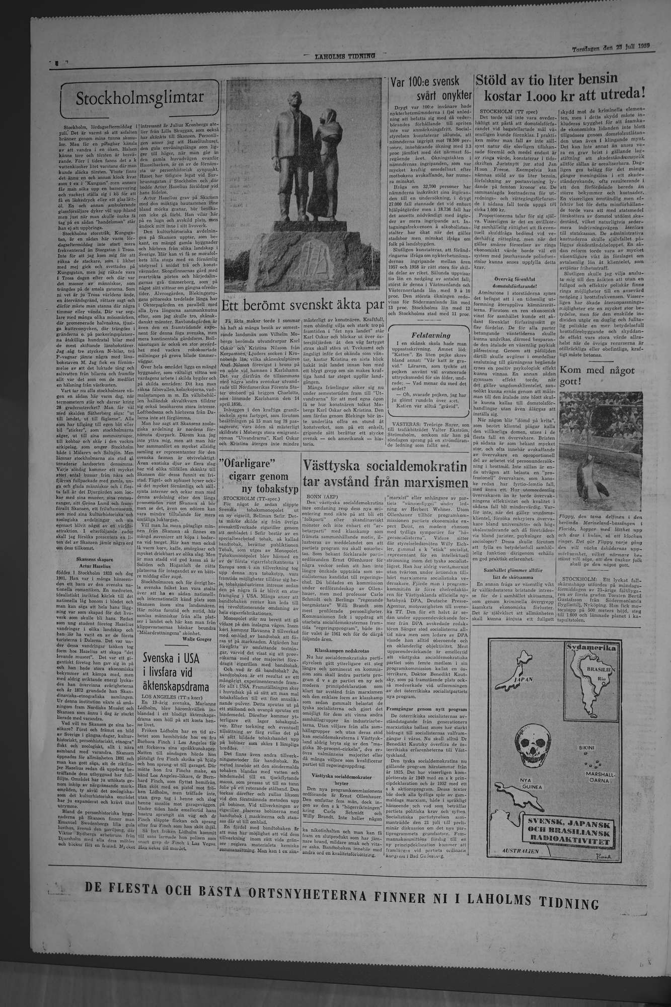 Laholms Tidning Torsdag 23 juli 1959, sida 4