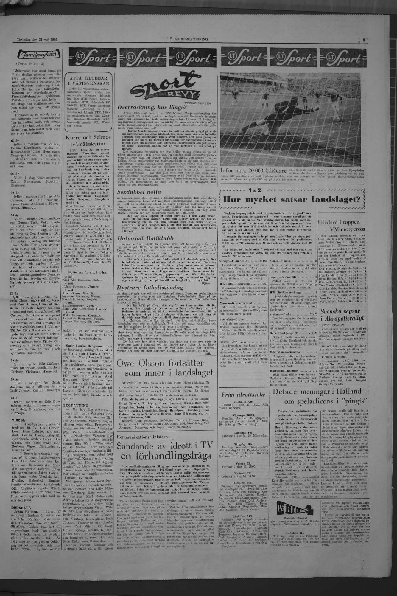 Laholms Tidning Tisdag 24 maj 1960, sida 5