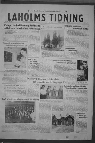 Förstasidan, Onsdag 25 maj 1960