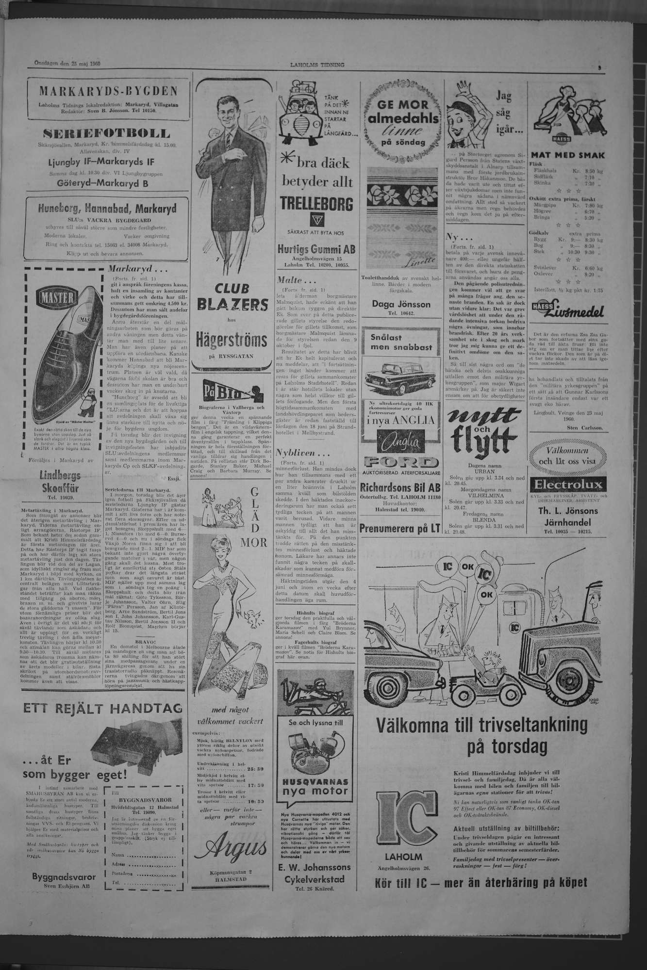 Laholms Tidning Onsdag 25 maj 1960, sida 3