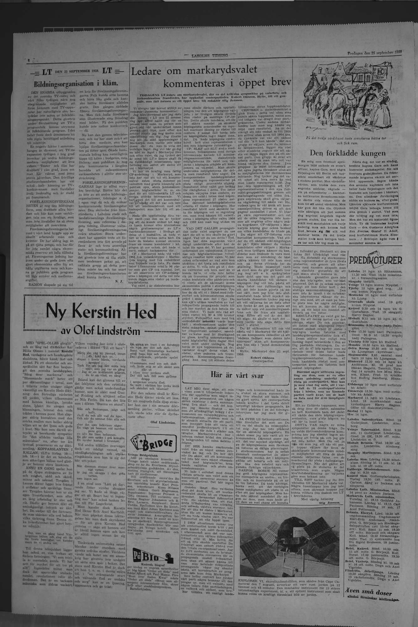 Laholms Tidning Fredag 25 september 1959, sida 4