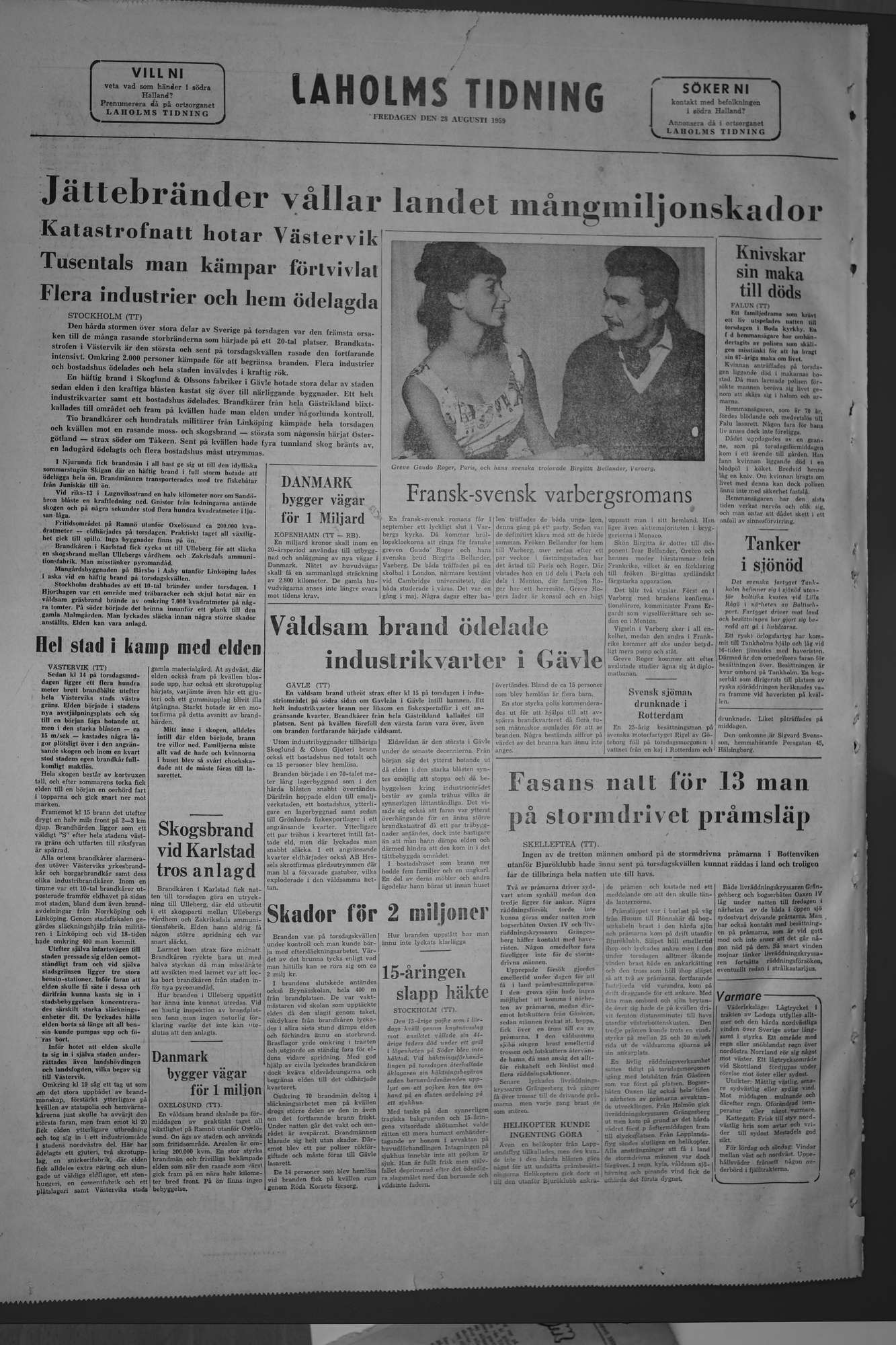 Laholms Tidning Fredag 28 augusti 1959, sida 8
