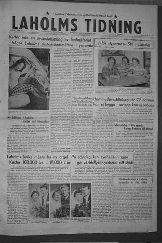 Förstasidan, Torsdag 29 oktober 1959