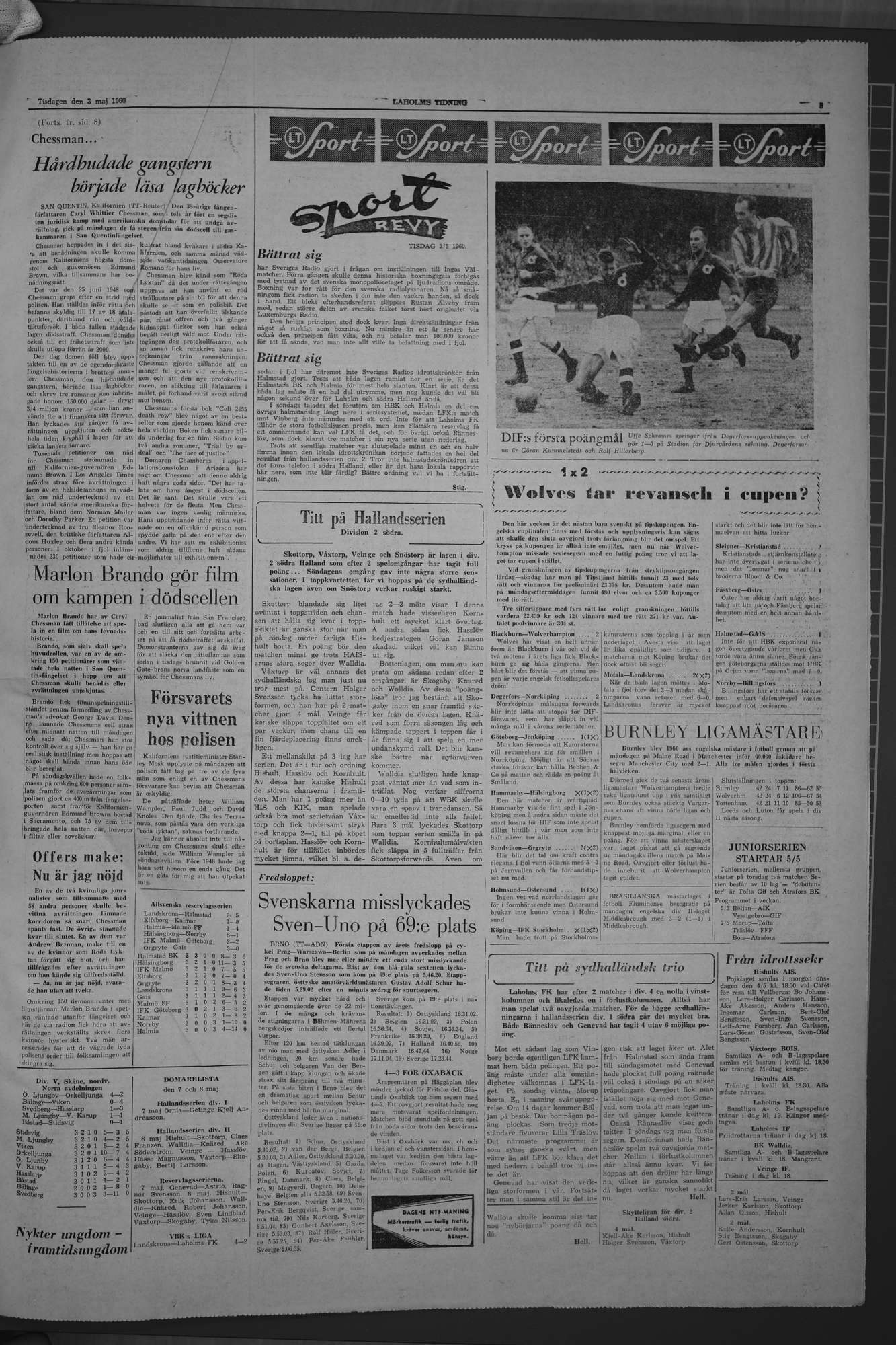 Laholms Tidning Tisdag 3 maj 1960, sida 5
