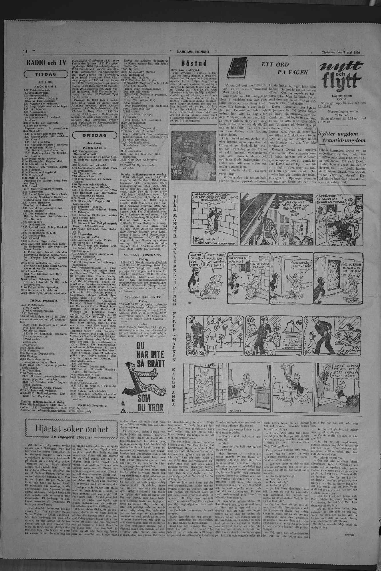 Laholms Tidning Tisdag 3 maj 1960, sida 6