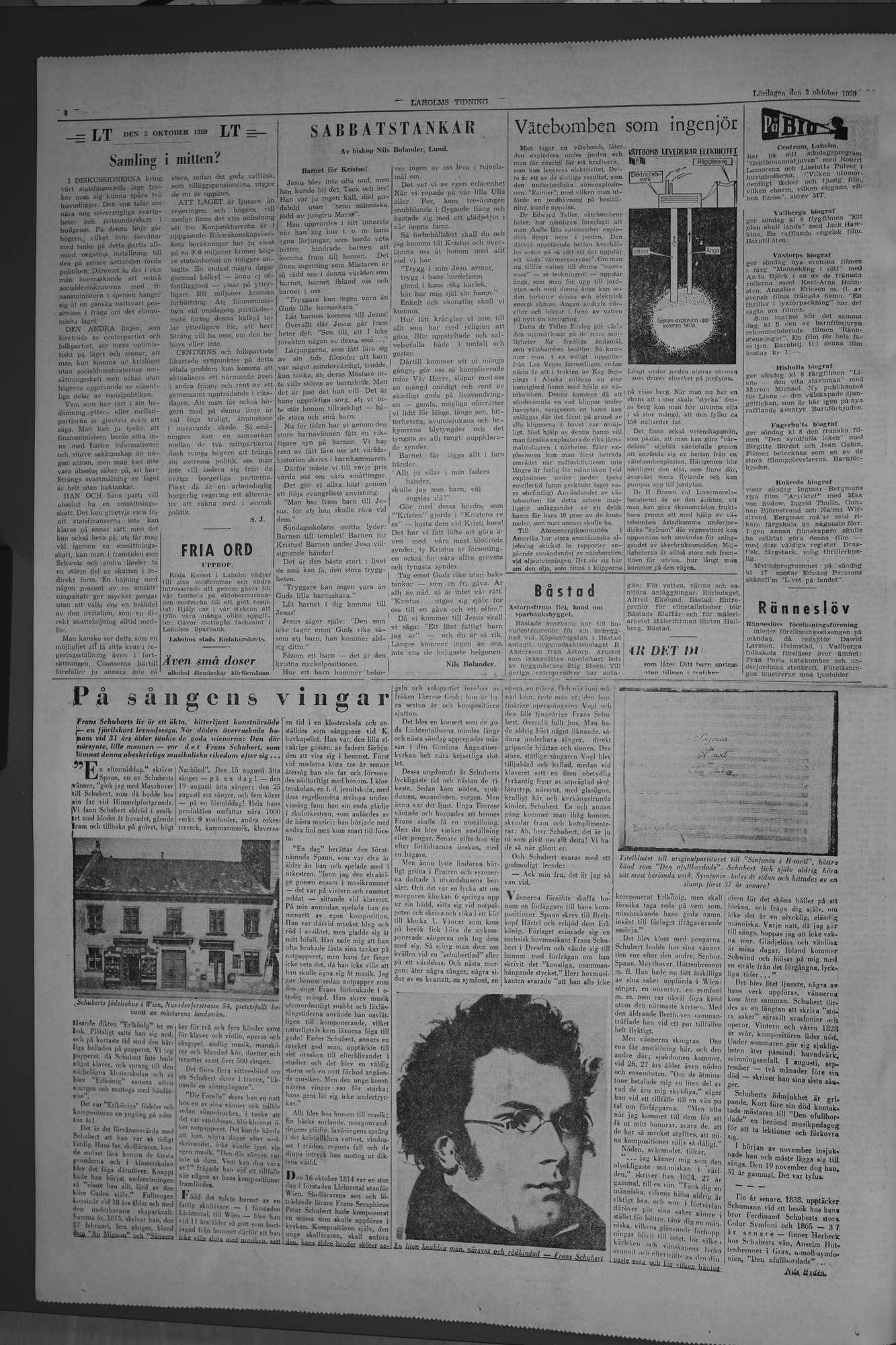 Laholms Tidning Lördag 3 oktober 1959, sida 4