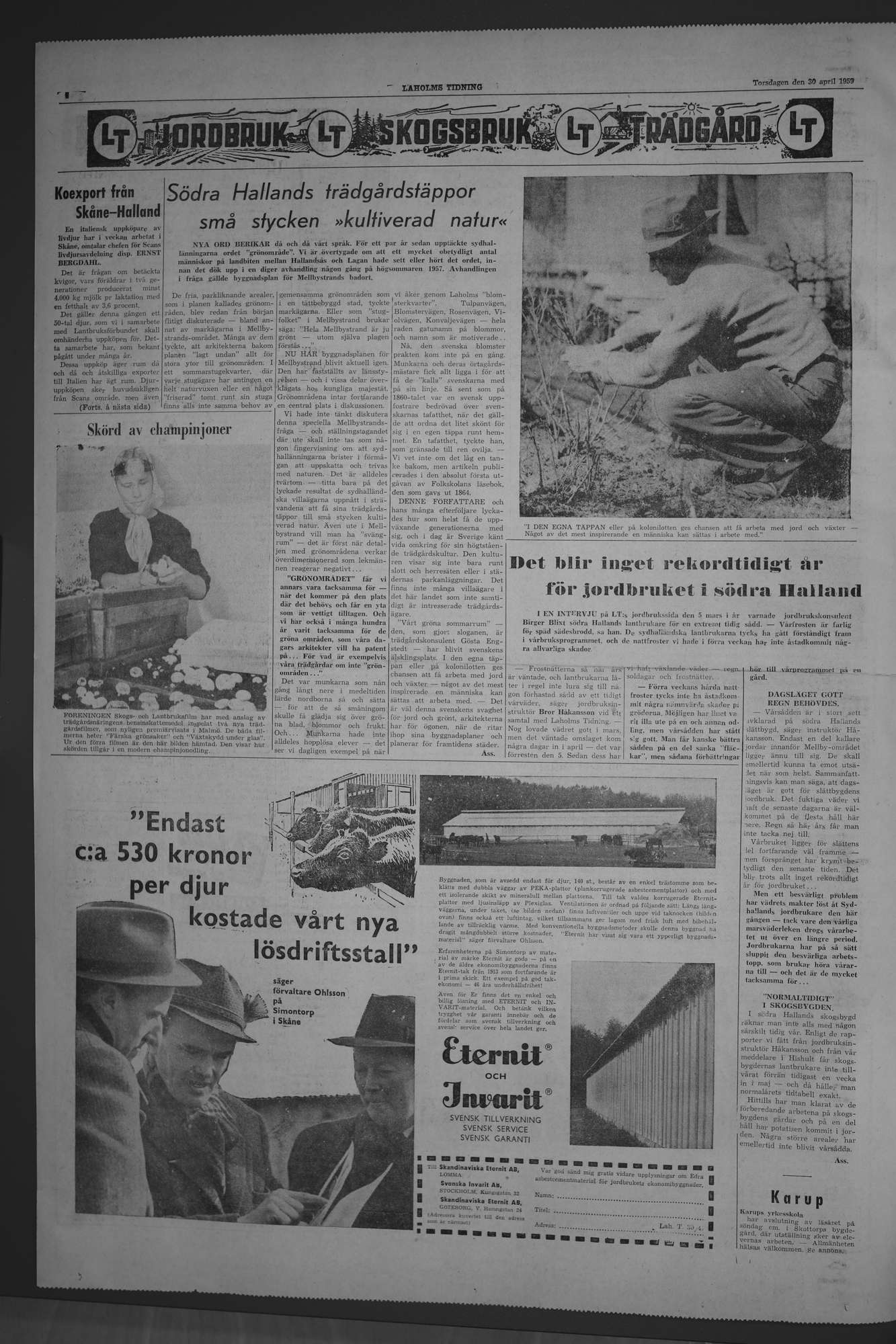 Laholms Tidning Torsdag 30 april 1959, sida 4