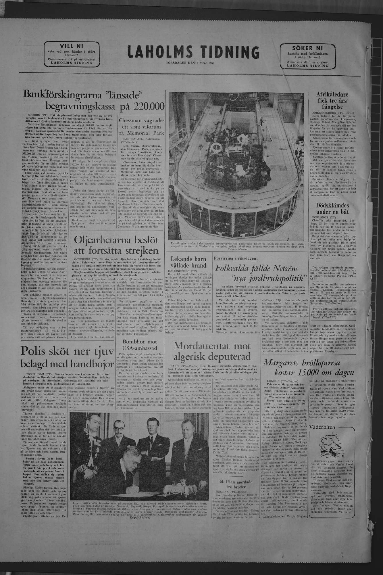 Laholms Tidning Torsdag 5 maj 1960, sida 8