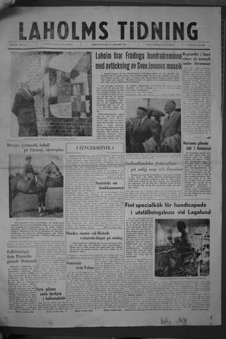Förstasidan, Torsdag 11 augusti 1960