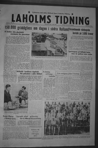 Förstasidan, Tisdag 7 juli 1959