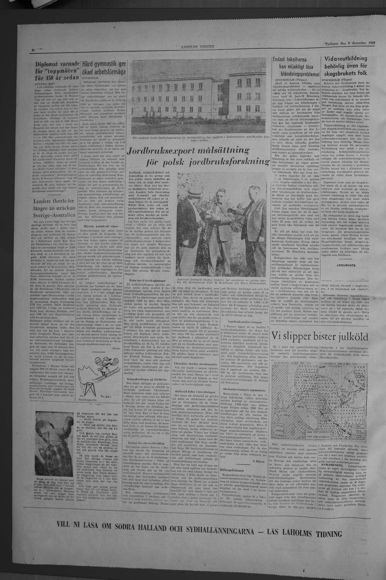 Laholms Tidning Tisdag 8 december 1959, sida 4