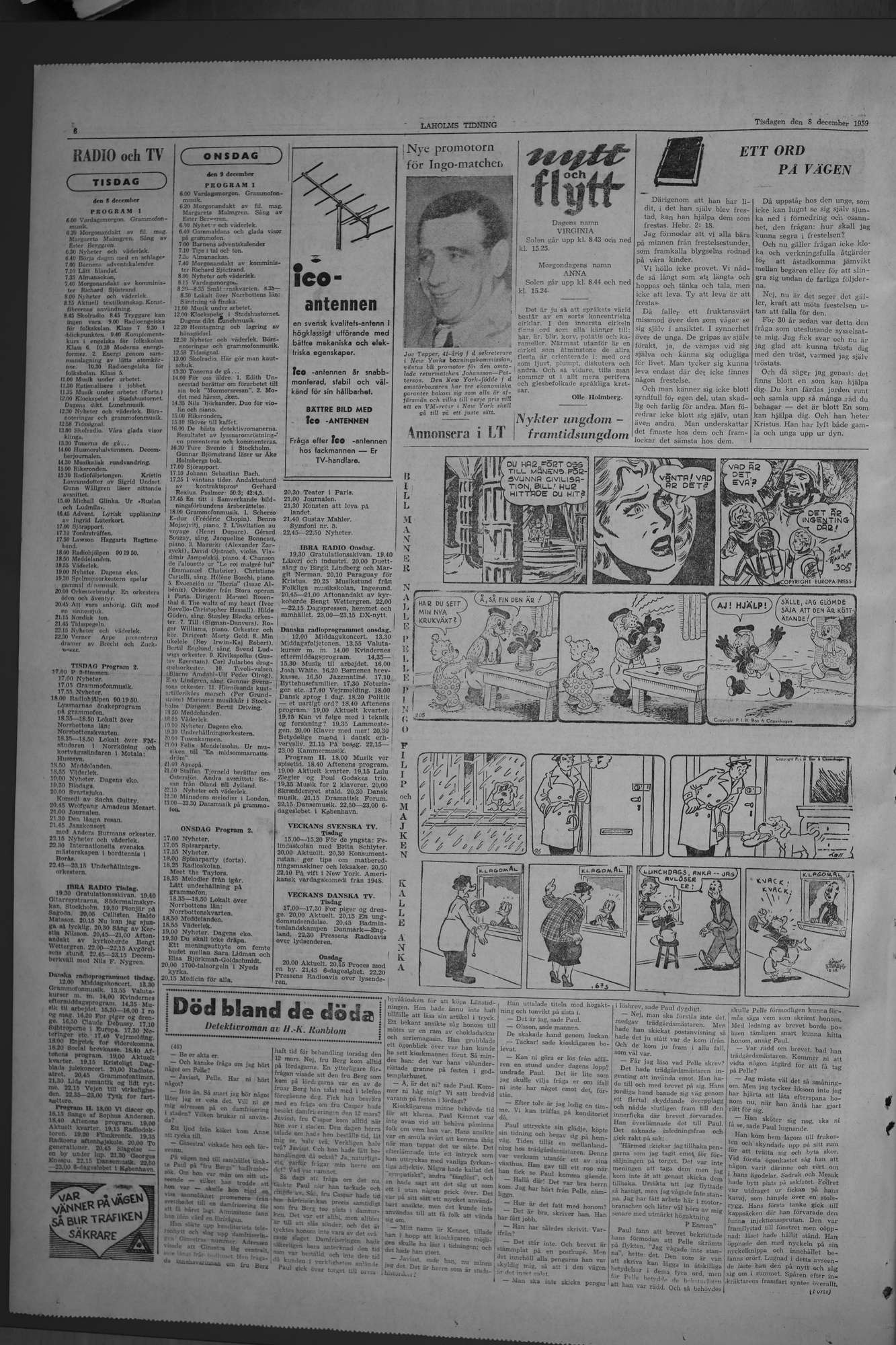 Laholms Tidning Tisdag 8 december 1959, sida 6