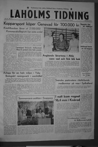 Förstasidan, Tisdag 9 juni 1959