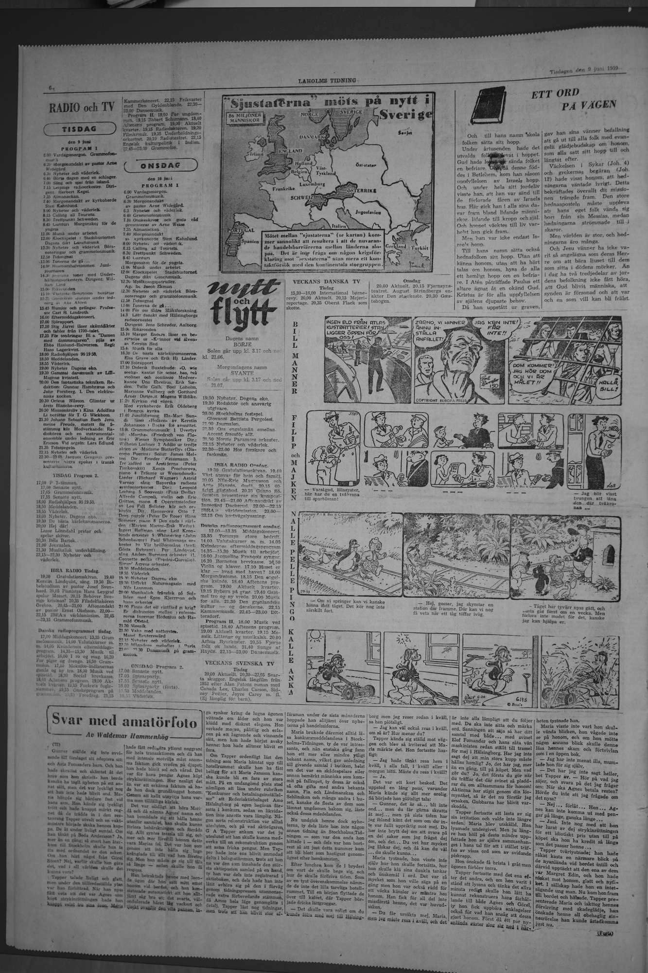 Laholms Tidning Tisdag 9 juni 1959, sida 6