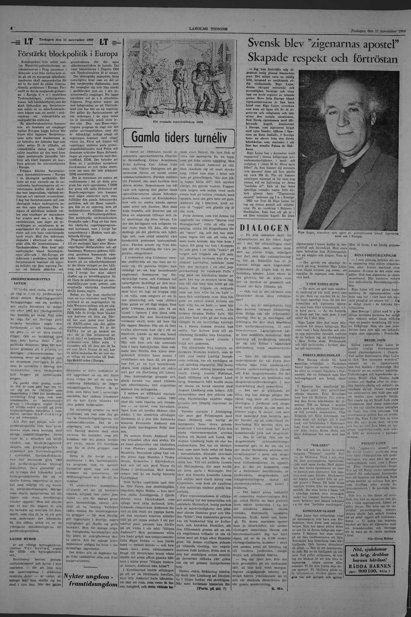 Laholms Tidning Tisdag 11 november 1969, sida 4