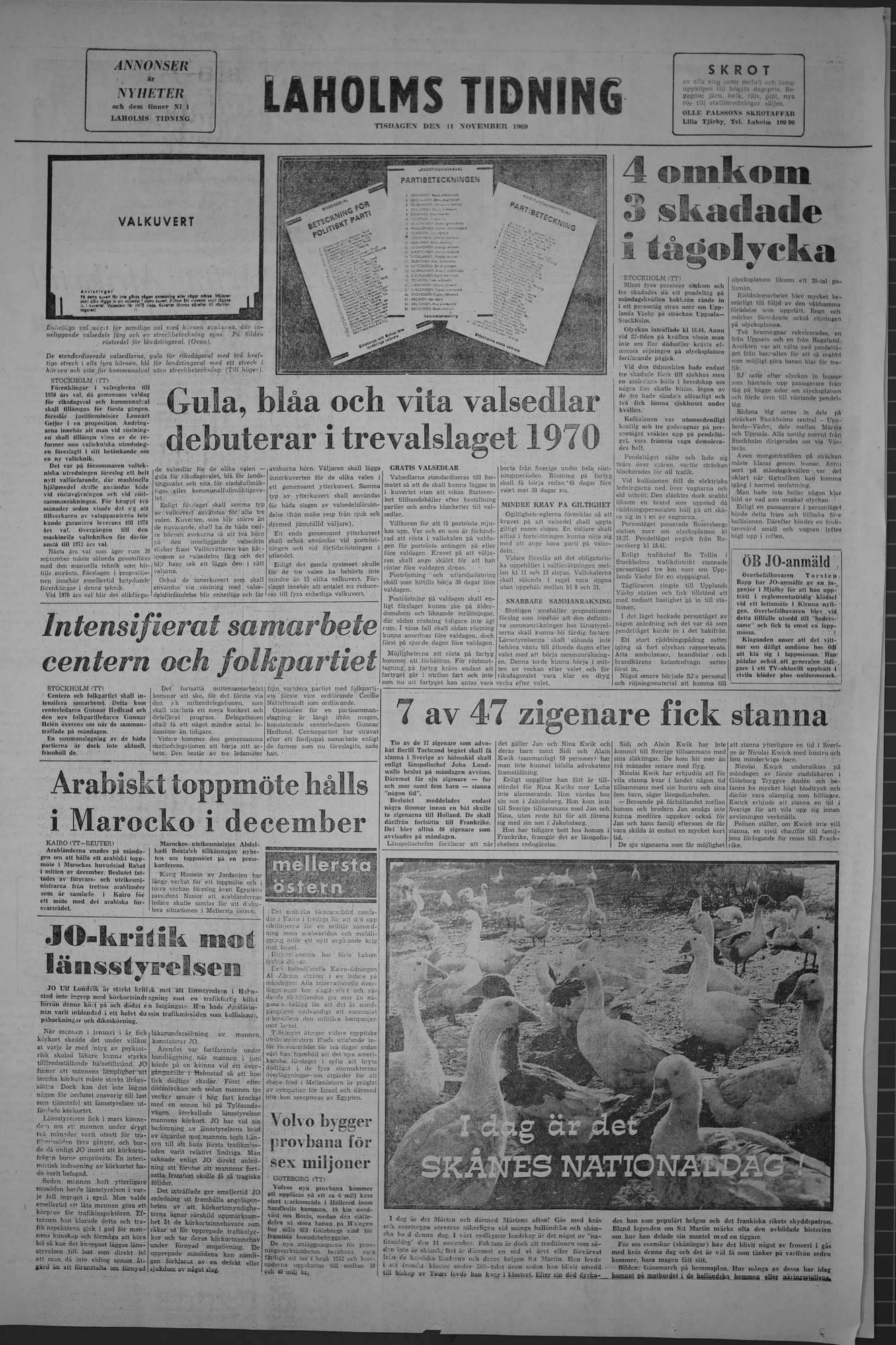 Laholms Tidning Tisdag 11 november 1969, sida 8