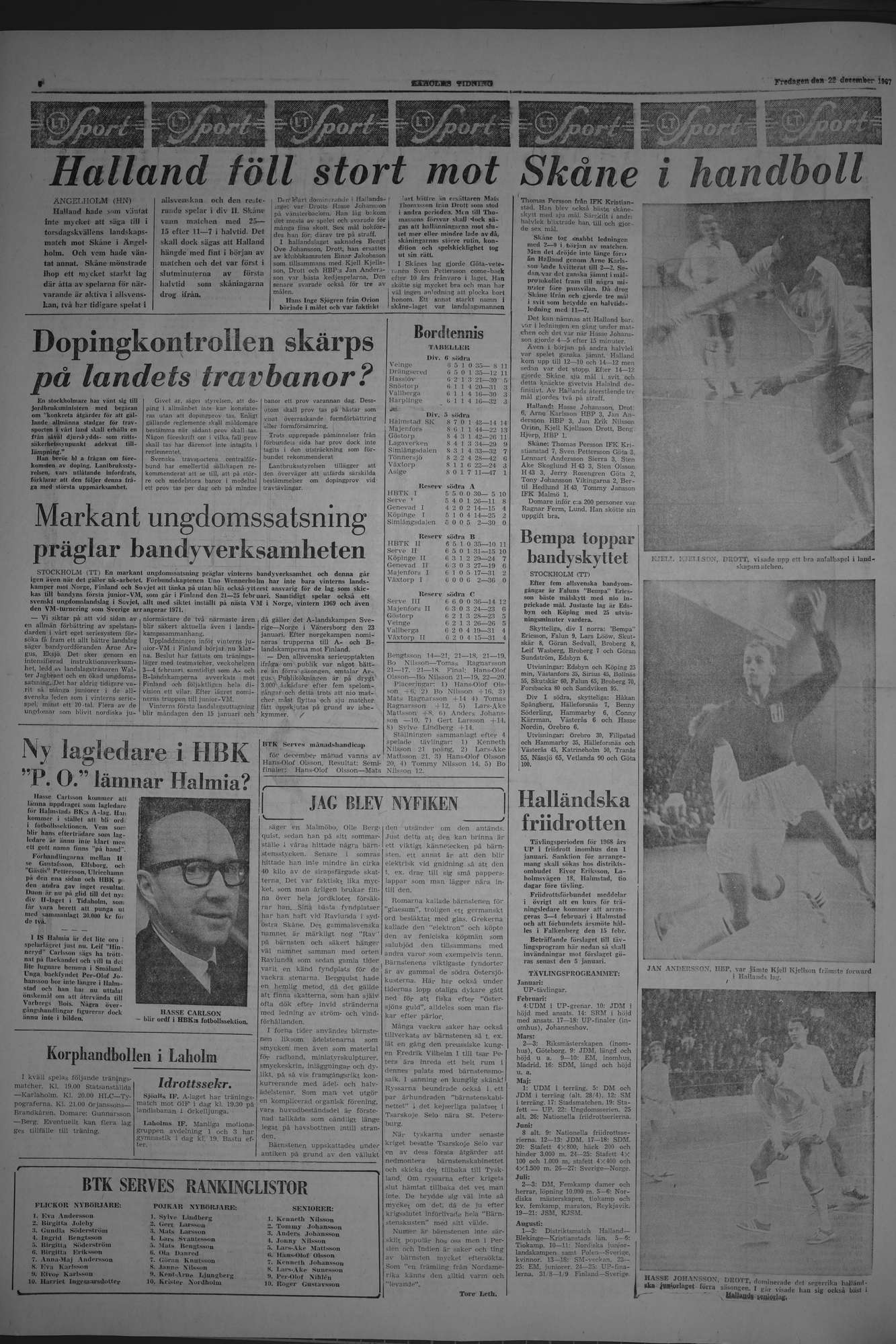 Laholms Tidning Fredag 22 december 1967, sida 6