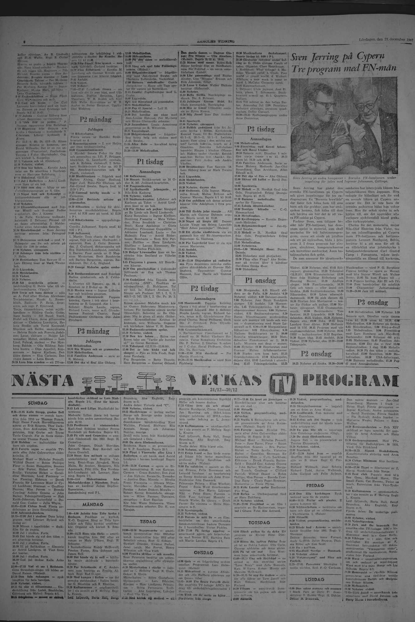 Laholms Tidning Lördag 23 december 1967, sida 6