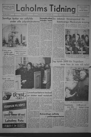 Förstasidan, Onsdag 27 december 1967