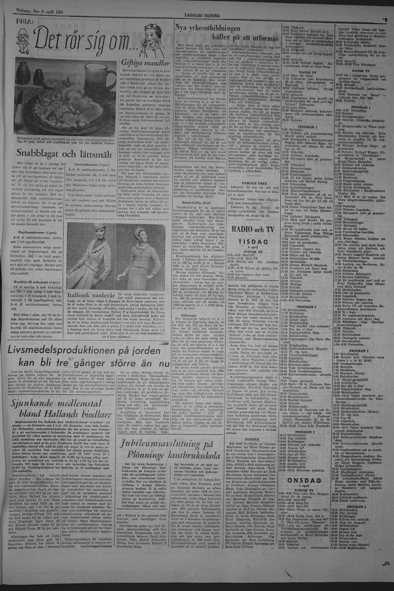 Laholms Tidning Tisdag 6 april 1965, sida 7