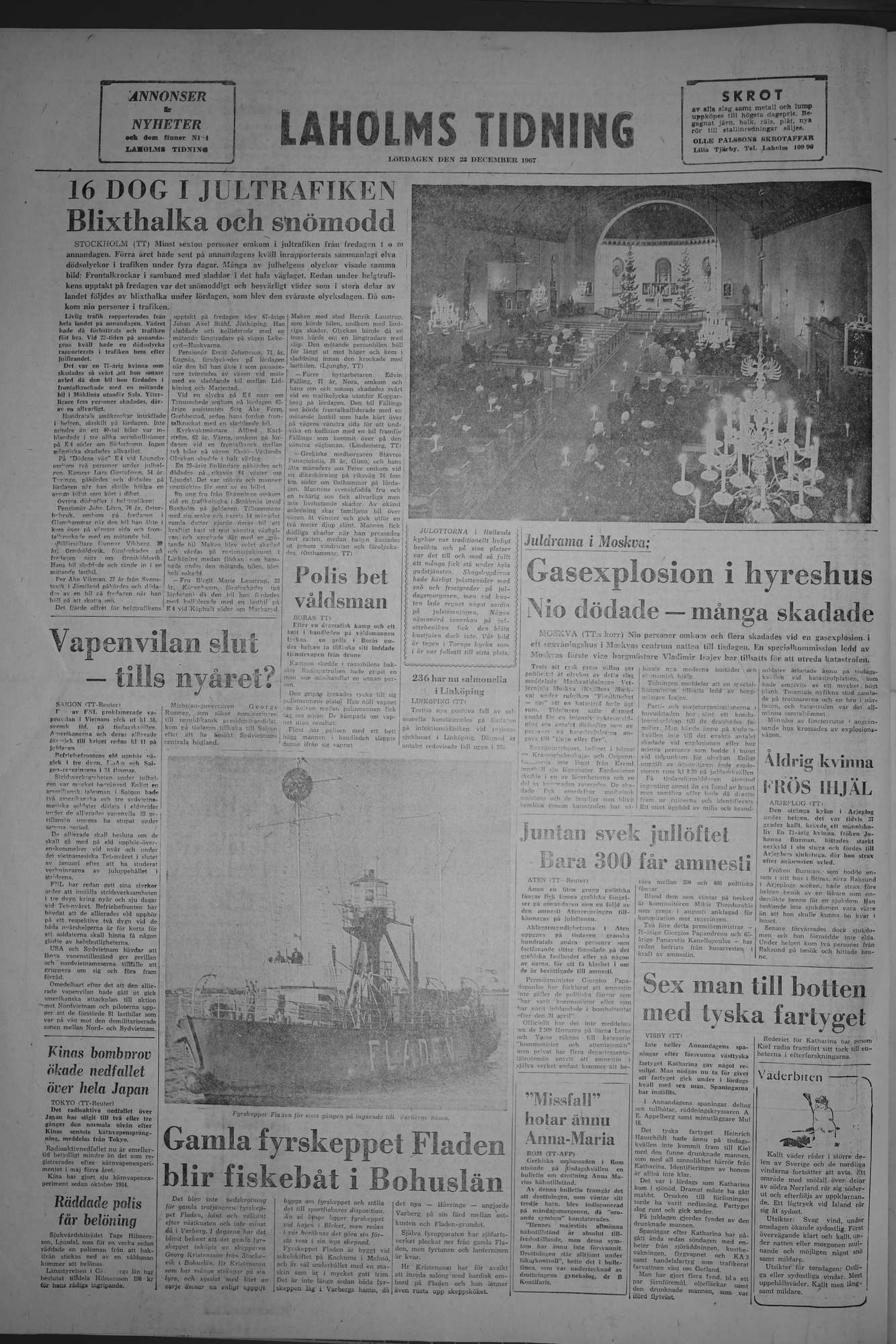 Laholms Tidning Onsdag 27 december 1967, sida 8