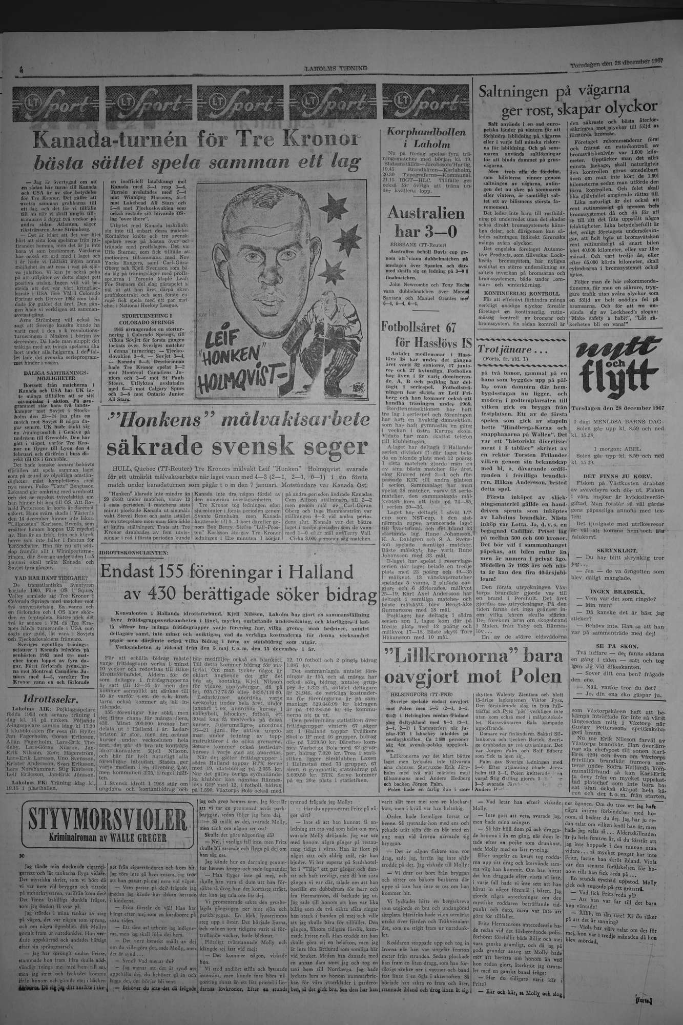 Laholms Tidning Torsdag 28 december 1967, sida 6